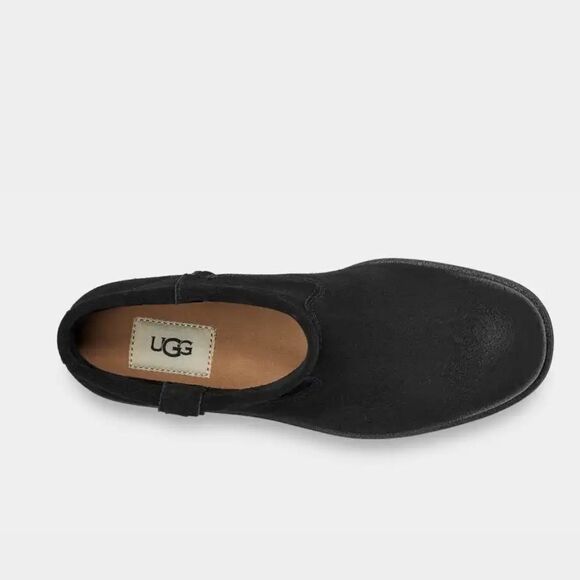 UGG Josefene Cuff Women's Suede Ankle Zip Boots in Black - Picture 5 of 15